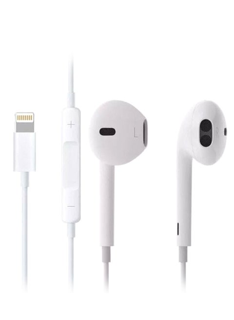 In-Ear Lightning Earphones With Mic White