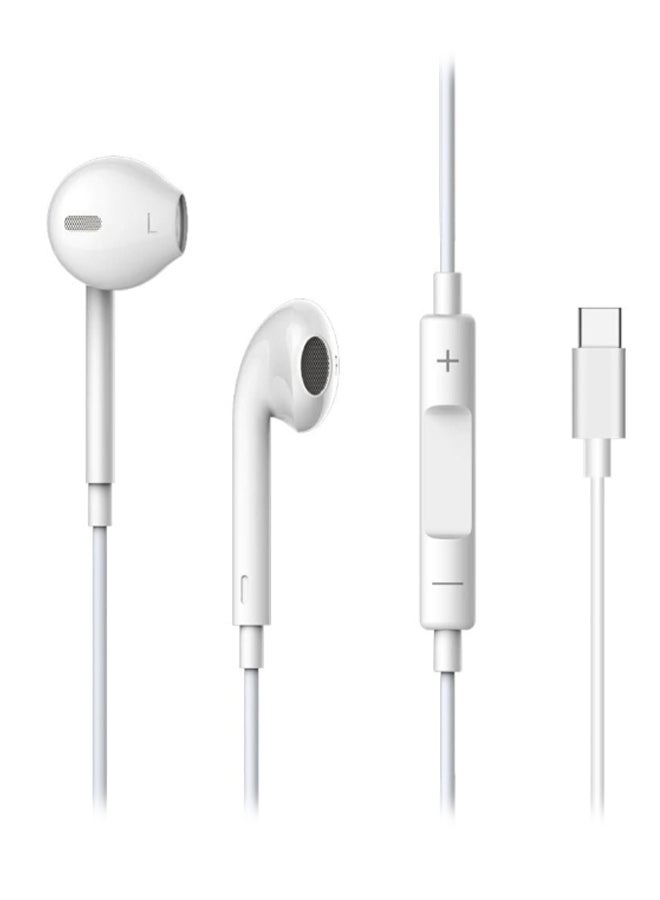 devia Smart In-Ear Type-C Earphones With Microphone White - Image 1