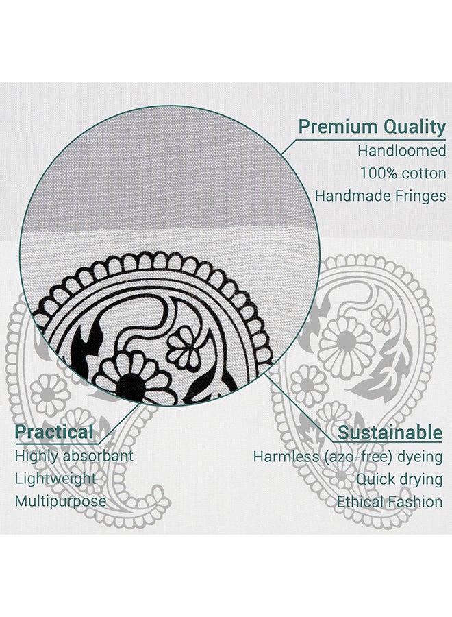 LAISLABONITA Turkish Cotton Pestemal Beach Towel Moscow Grey 90x180cm  - Image 3