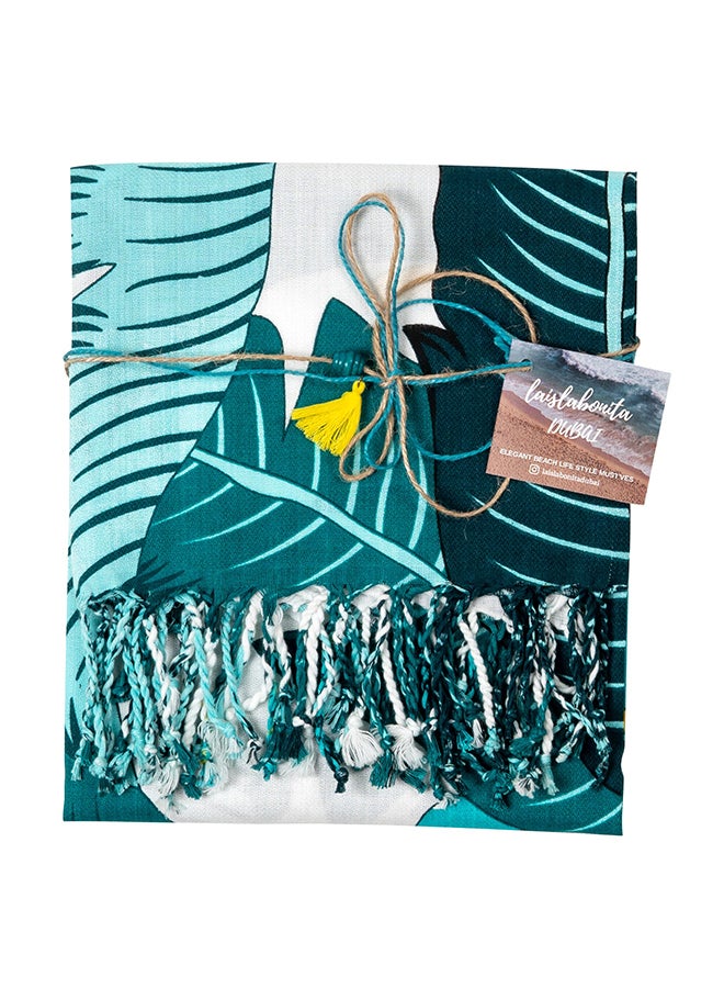 LAISLABONITA Turkish Cotton Pestemal Beach Towel Havana Green 100x180cm  - Image 1