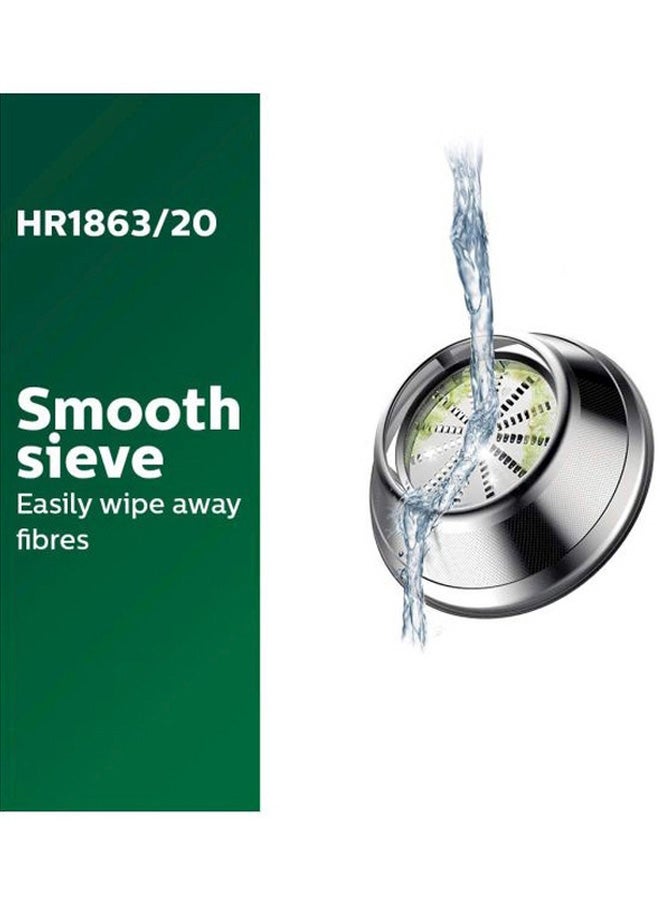 Philips - Viva Collection Juice Extractor 800 ml 700 W HR1863/05 Black - Image 1