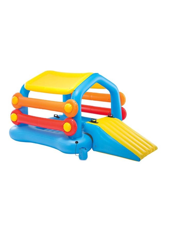 INTEX Lightweight Vinyl Water-weighted Base Island Inflatable Pool Float With Slide 279x173x122cm - Image 1