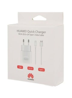 هواوي شاحن جداري Type C USB أبيض  - Image 2