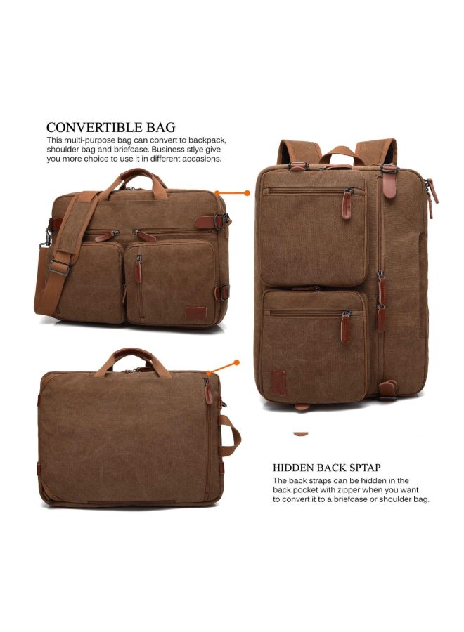 CoolBELL Convertible Bag For 17.3-Inch Laptop Brown  - Image 5