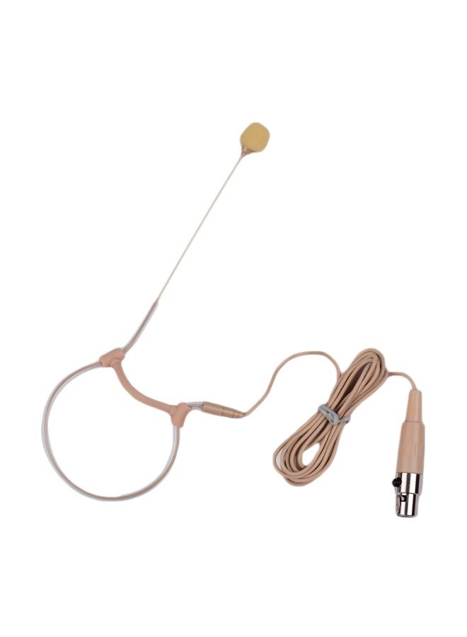 3-Pin Ear-Hook Condenser Microphone For Wireless Bodypack Transmitter 1D5930-2 Pink - Image 1
