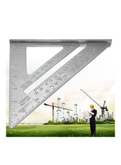 Generic Aluminum Alloy Protractor Grey 20x3x20cm  - Image 5