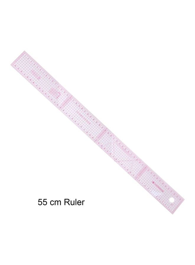 7-Piece Multi-function Sewing Dress Ruler Set White/Pink - Image 2