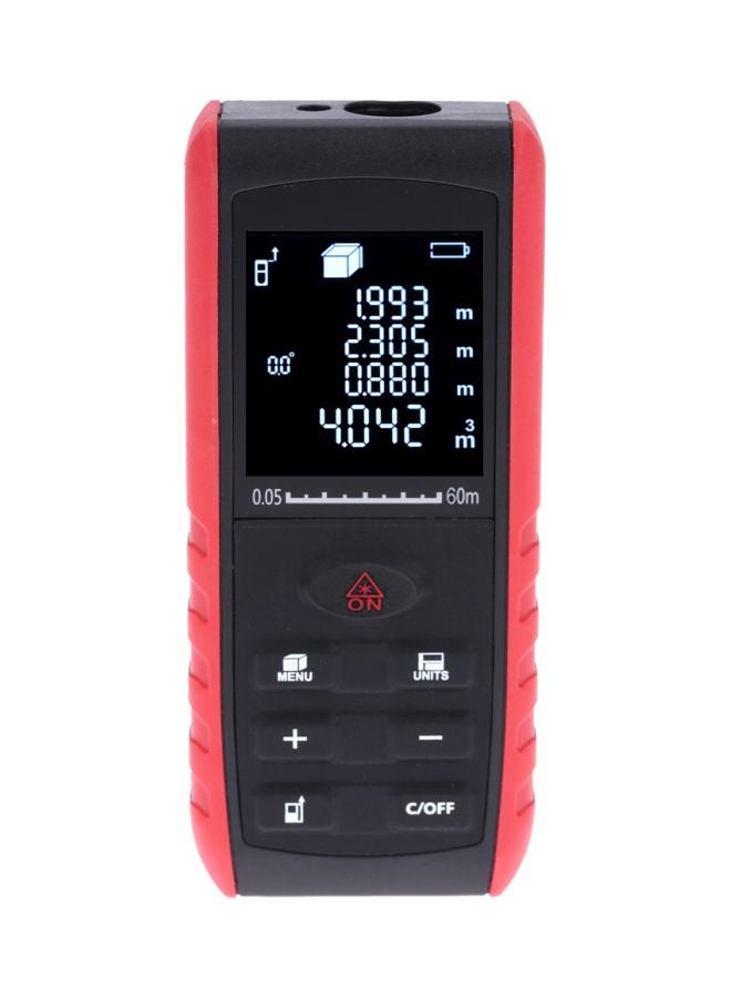 Handheld Digital Laser Distance Meter Black/Red 11.5x5x2.5cm  - Image 1