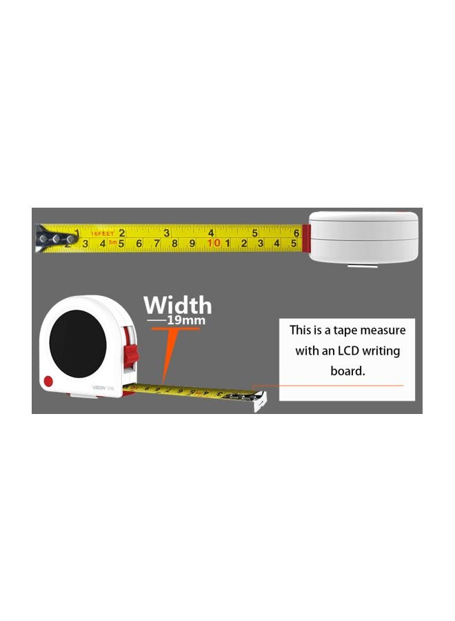 Tape Measure With LCD Writing Board White  - Image 2