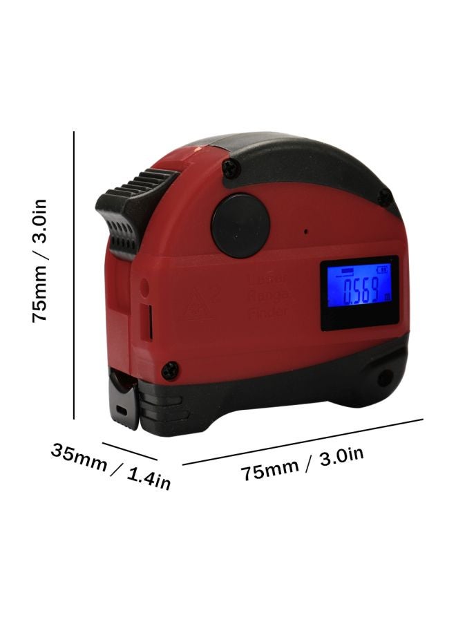 جهاز قياس المسافات بالليزر متعدد الوظائف 2 في 1 أحمر 3.0x3.0x1.4بوصة  - Image 3