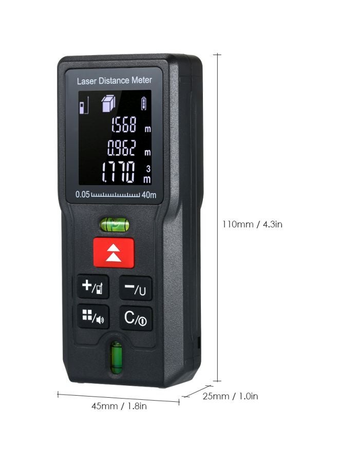 Generic LCD Handheld Digital Laser Rangefinder Black 16.8x4.3x11.5cm  - Image 2