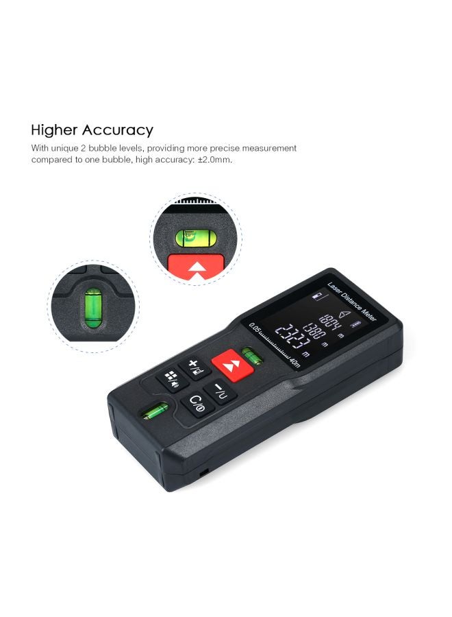 Generic LCD Handheld Digital Laser Rangefinder Black 16.8x4.3x11.5cm  - Image 3