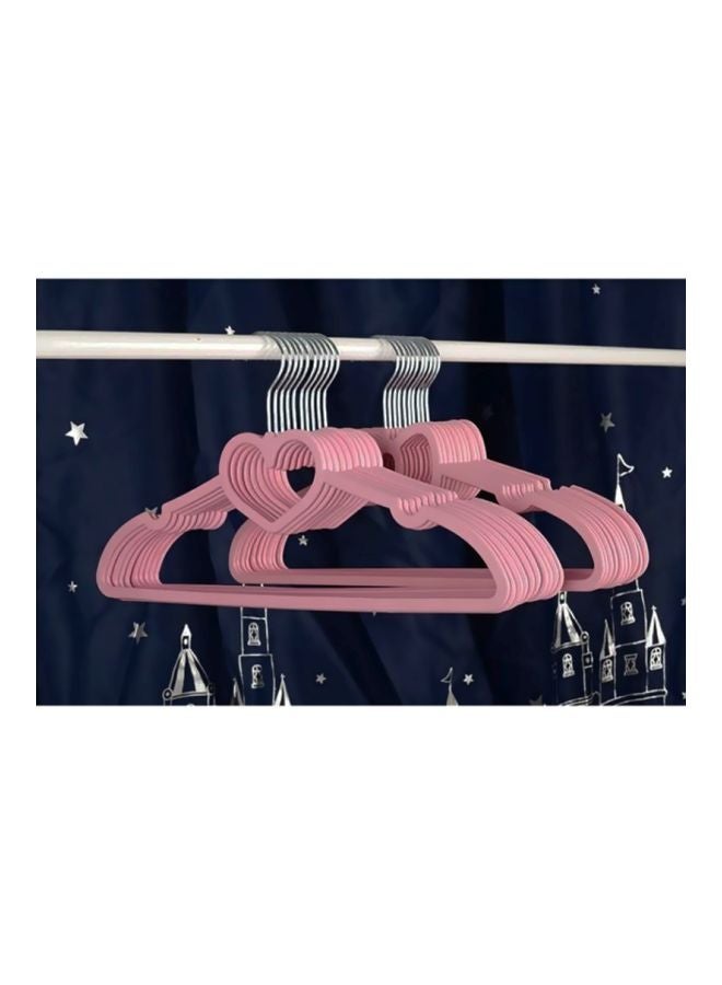 10-Piece Heart Shape Hanger Set Pink/Silver 40x21centigram - v1586252598/N36476782A_2