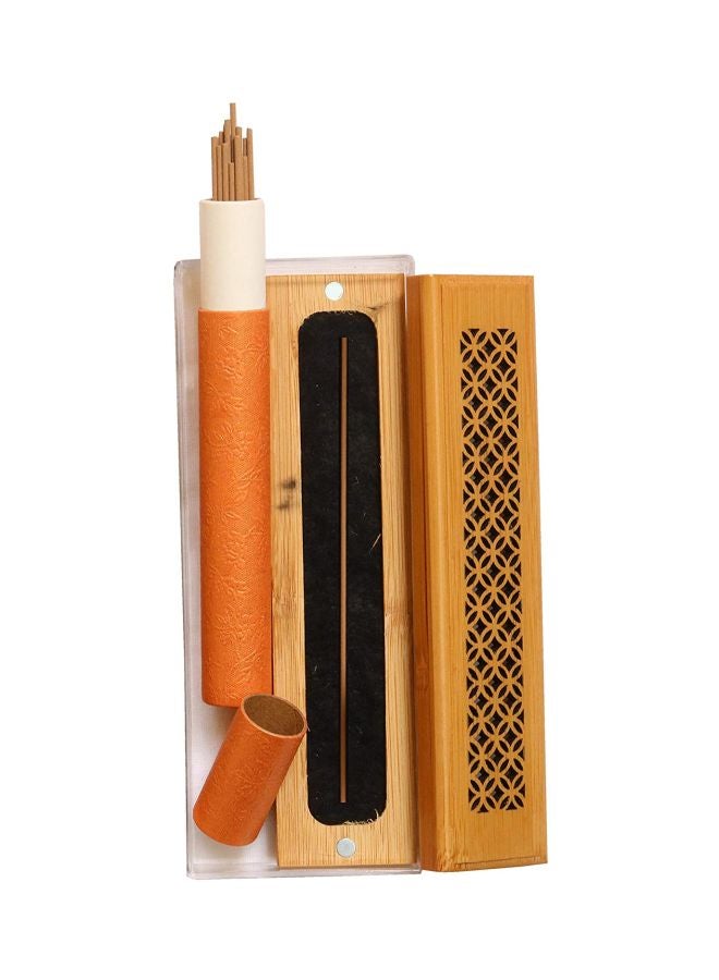 BAKHOOR AL BOSIDIN - Incense Burner Gift Box With Incense Sticks Brown 10.5centimeter - Image 1