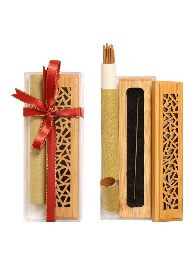 BAKHOOR AL BOSIDIN - Incense Burner Gift Box With Incense Sticks Brown 10.5centimeter - Image 1