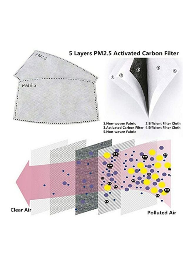 ماركة غير محددة طقم فلتر كمامة وجه N95 غير منسوج لتنقية جزيئات PM2.5، للاستخدام مرة واحدة مكون من 10 قطع  - Image 5