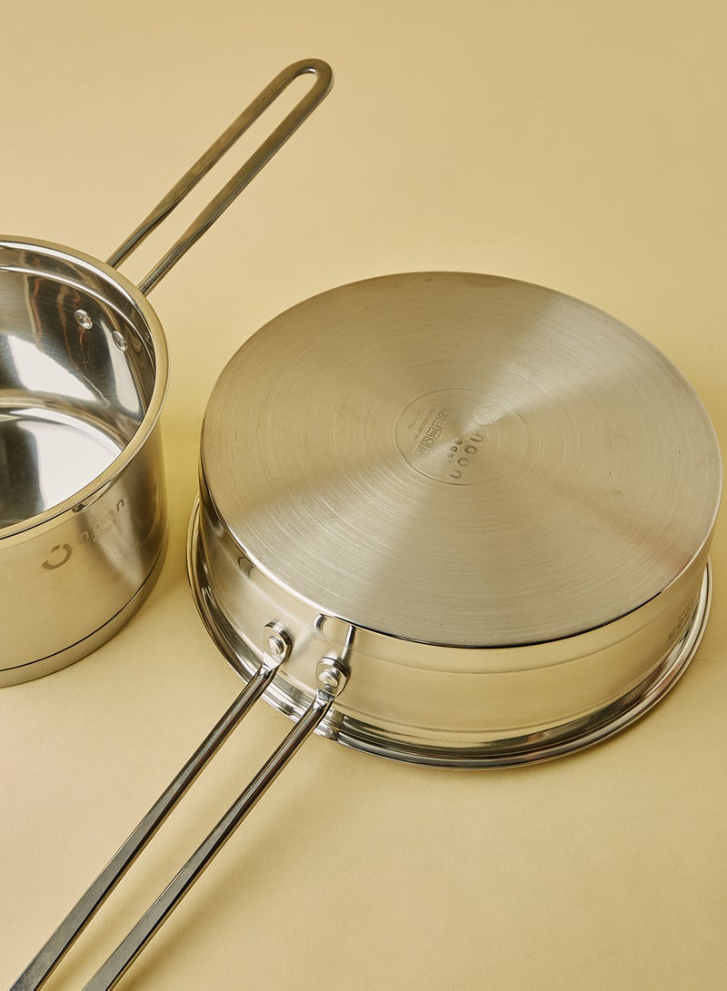 Noon East - 12-Piece Stainless Steel Cookware Set Silver - Image 1