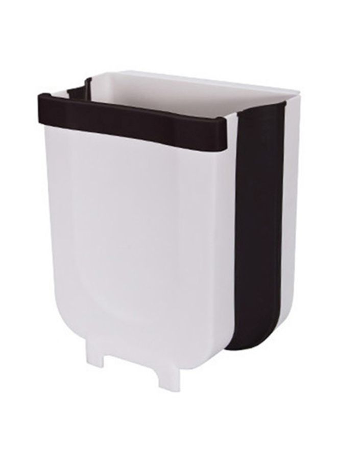 Generic Portable Trash Bin White/black 25x18x22cm  - Image 1