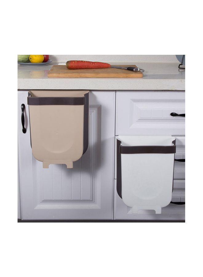 Generic Portable Trash Bin White/black 25x18x22cm  - Image 5