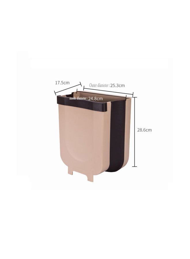 Generic Portable Trash Bin White/black 25x18x22cm  - Image 4
