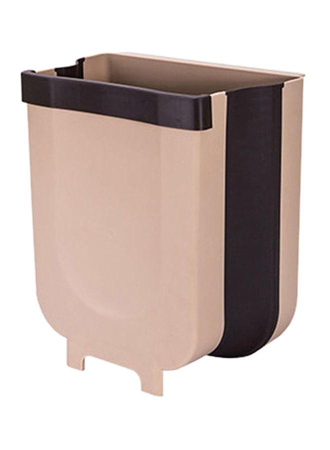Generic Portable Trash Bin Brown/Black 25x18x22cm  - Image 1