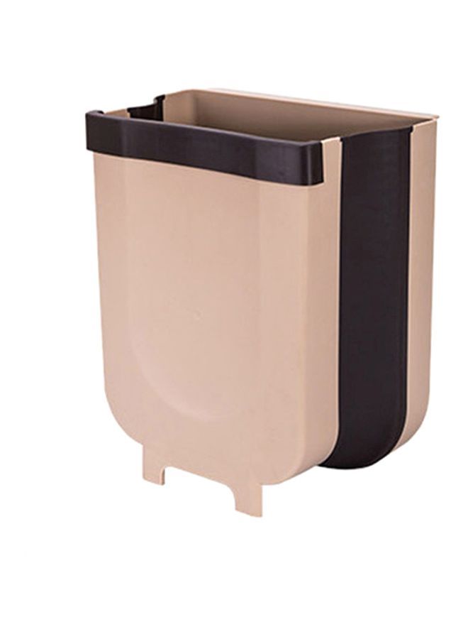 Generic Portable Trash Bin Brown/Black 29x18x25cm  - Image 1