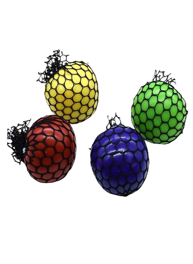 4-Piece Anti-Stress Squishy Mesh Ball Set cm - Image 1