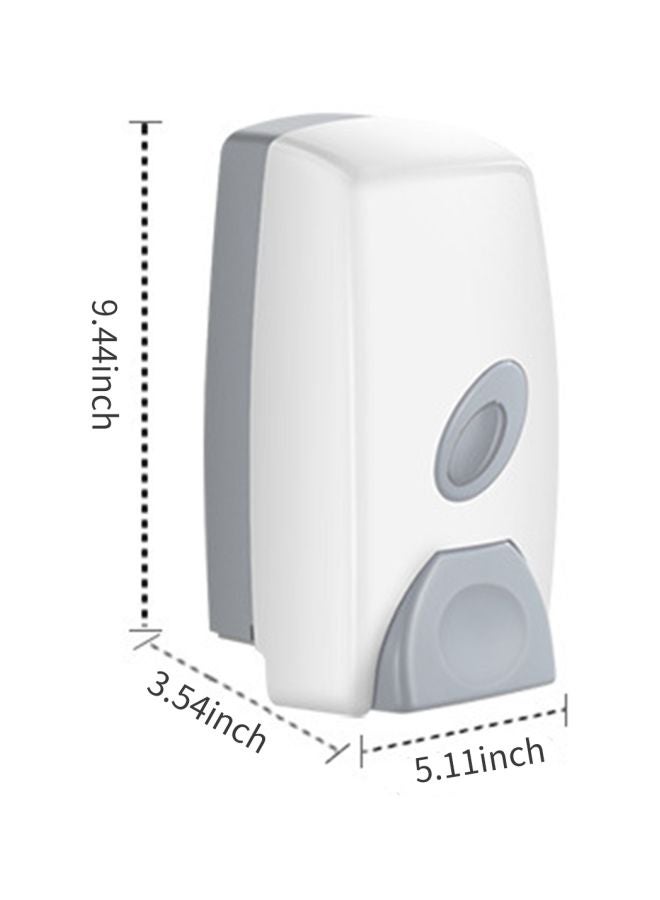 Generic - Wall Mounted Soap Dispenser White/Grey 9.44x3.54x5.11inch - Image 1