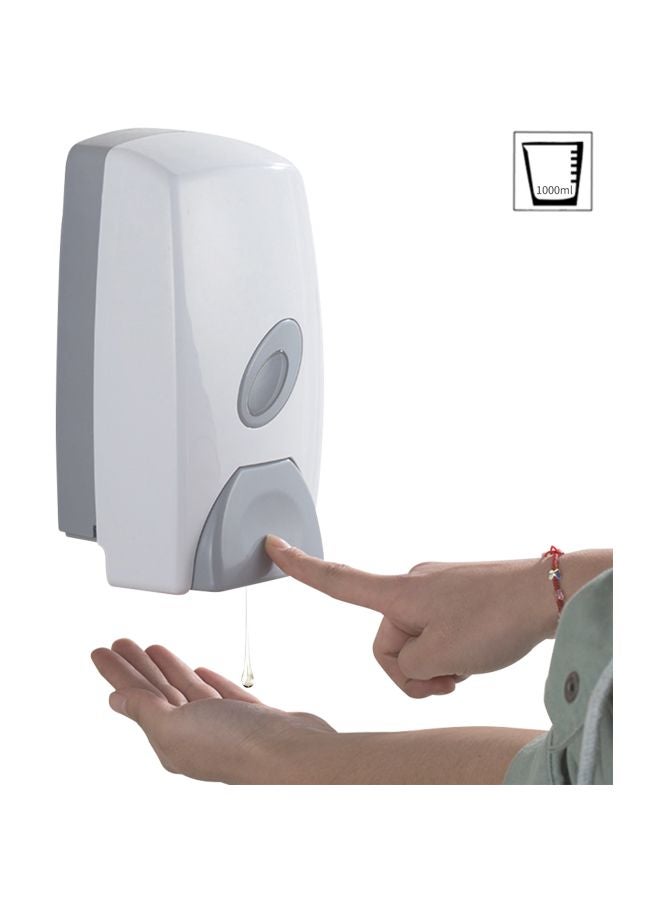 Generic - Wall Mounted Soap Dispenser White/Grey 9.44x3.54x5.11inch - Image 1