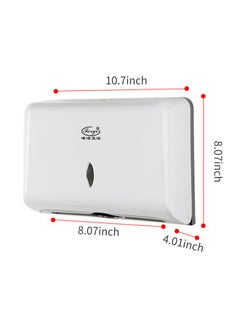 Generic Wall Mounted Paper Towel Dispenser White 10.7x8.07x8.07inch  - Image 2