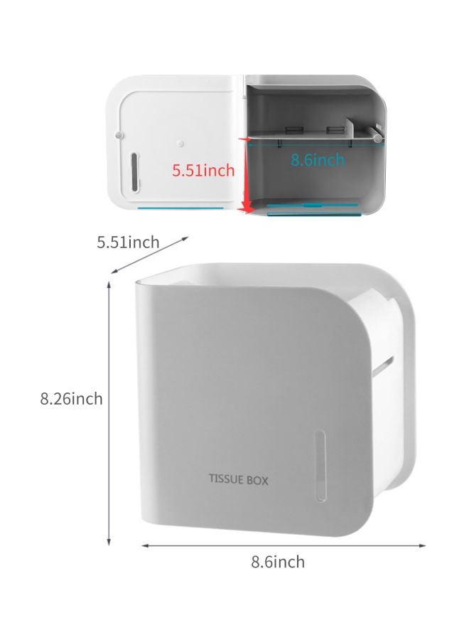 Generic - Toilet Paper Dispenser Grey 22x14x21cm - Image 1