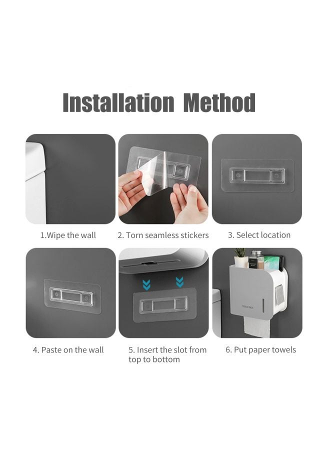 Generic - Toilet Paper Dispenser Grey 22x14x21cm - Image 1