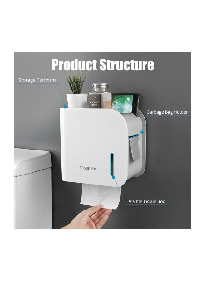 Generic - Toilet Paper Dispenser Grey 22x14x21cm - Image 1
