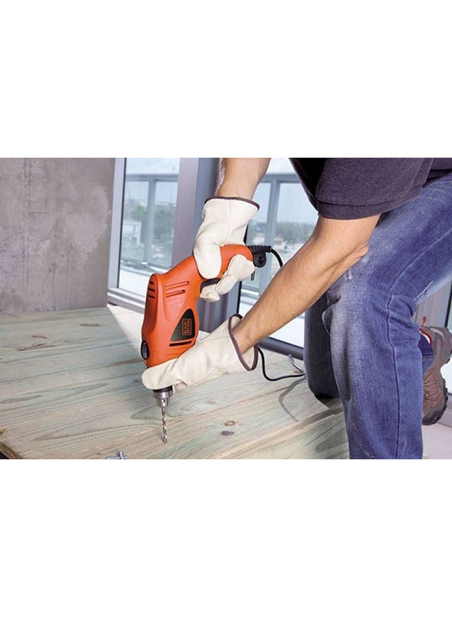 Hammer Drill with Variable Speed for Wood Steel and Masonry Drilling And 5-Pieces High Performance Masonry Drill Bits 500W HD5010VA5-B5 Orange/Black