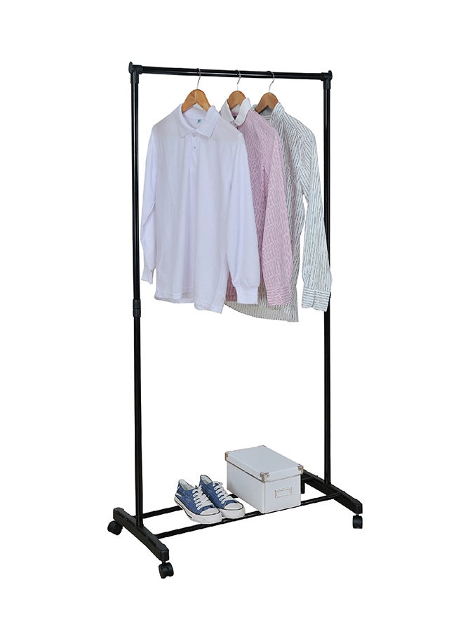 WT - Garment Rack Silver/Black 80x42x96-165cm - Image 1