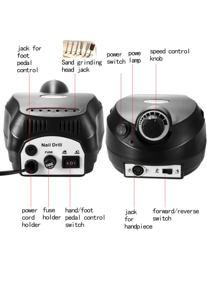 Generic Professional Electric Nail Drill Machine Kit Multicolour  - Image 4