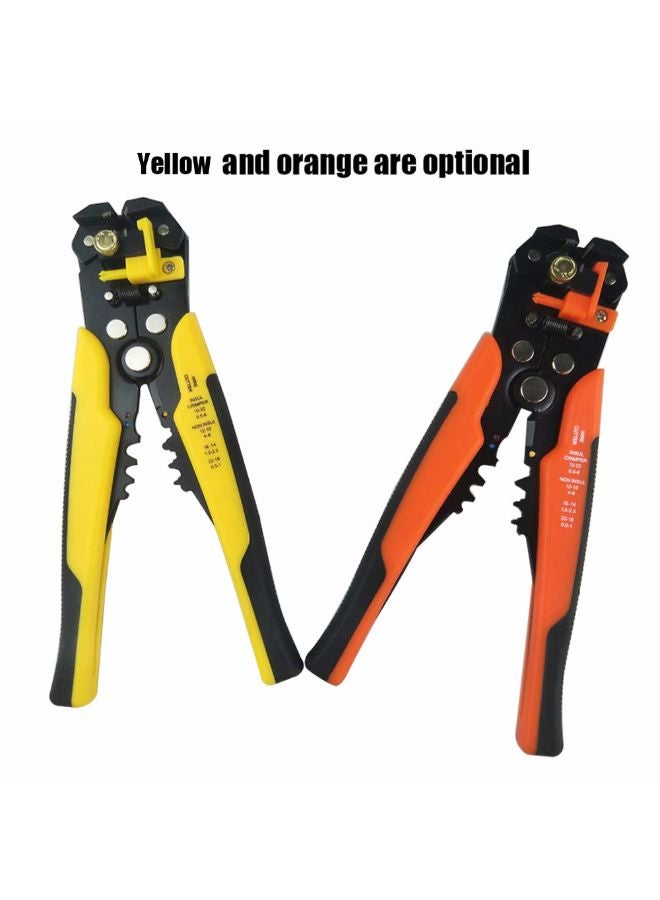 Generic 5-In-1 Multifunctional Wire Cable Stripper Crimping Plier With Guide Ruler Orange/Black  - Image 2