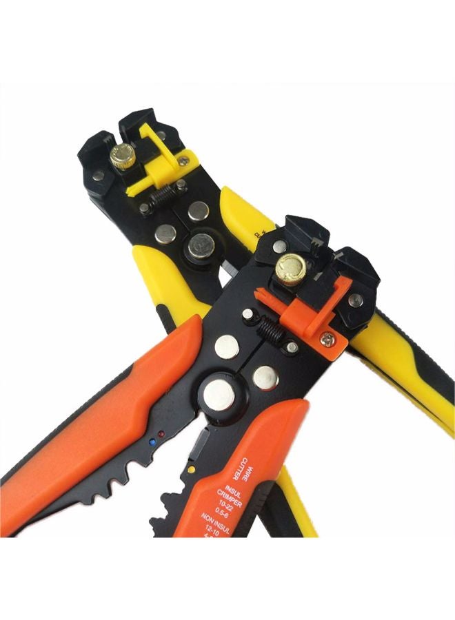 Generic 5-In-1 Multifunctional Wire Cable Stripper Crimping Plier With Guide Ruler Orange/Black  - Image 3
