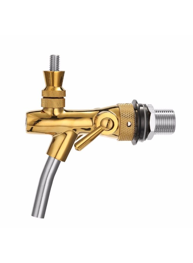 Generic - Chrome Plating Beer Tap Stopsock With Ball Lock Gold/Silver/Black - Image 1