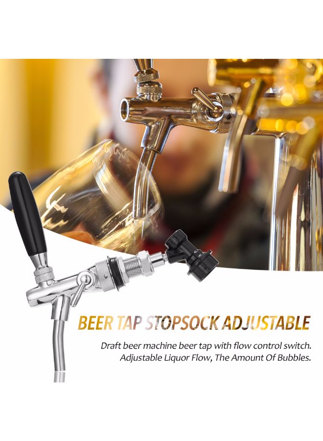 Generic - Chrome Plating Beer Tap Stopsock With Ball Lock Gold/Silver/Black - Image 1