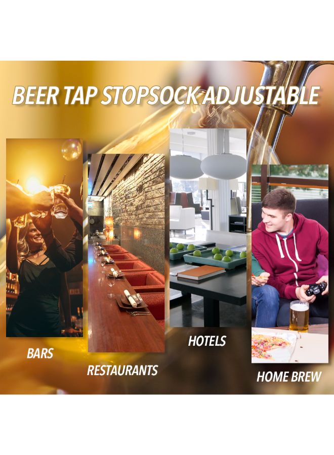 Generic - Chrome Plating Beer Tap Stopsock With Ball Lock Gold/Silver/Black - Image 1