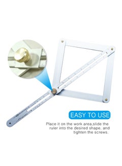 Generic Professional DIY Multi-Angle Corner Finder Protractor Tile Silver  - Image 2
