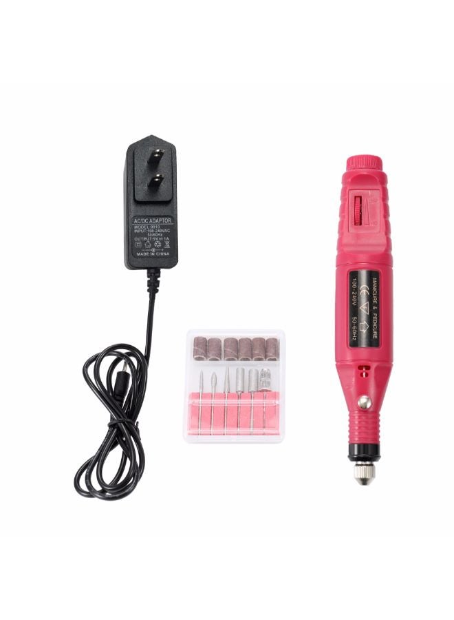 Mini Electric Grinder Drill Tool Kit Red 24cm  - Image 2