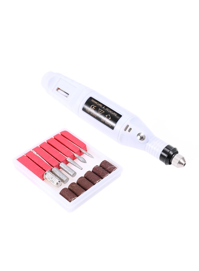 Mini Electric Grinder Drill Tool Kit White 24cm  - Image 1