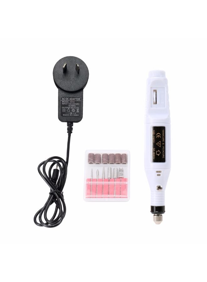 Mini Electric Grinder Drill Tool Kit White 24cm  - Image 2