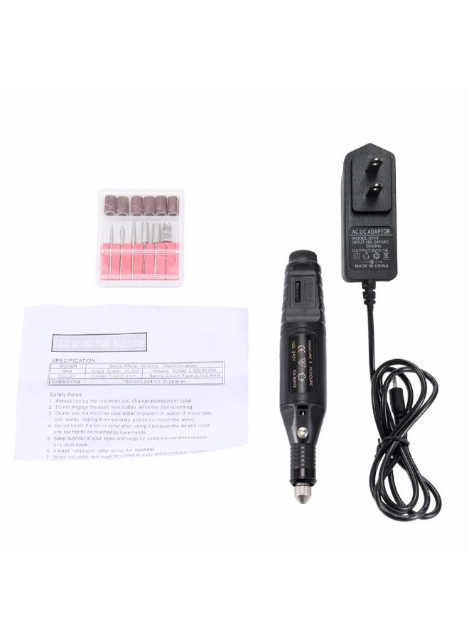 Mini Electric Grinder Drill Tool Kit Black 24cm  - Image 5