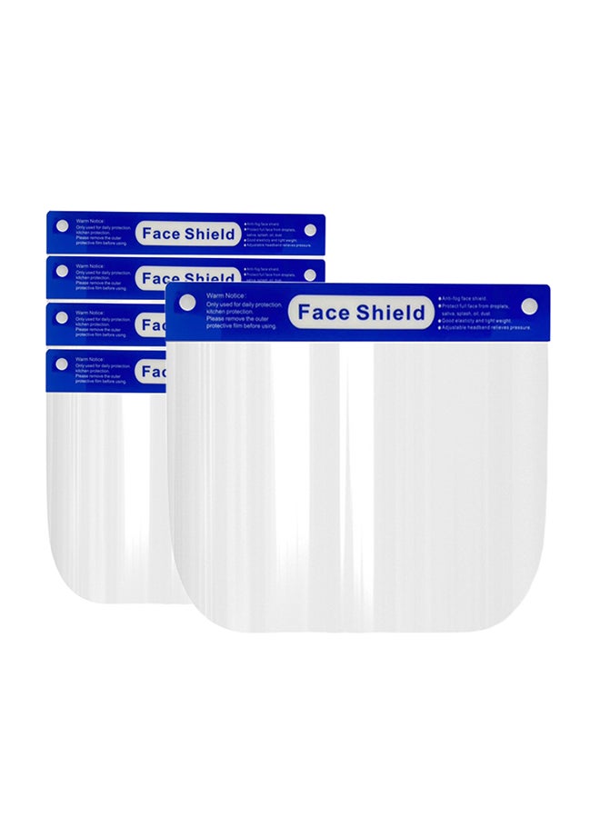 5-Piece Dustproof Adjustable Safety Full Face Shield Clear 32 x 4 x 22centimeter - Image 1