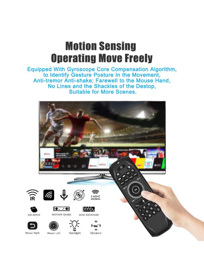 Wireless Keyboard Voice Control Air Mouse Remote Black - Image 2