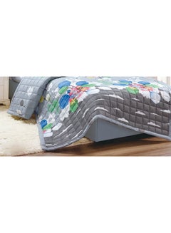 3-Piece Compressed Comforter Set Single Size Microfiber Grey/White/Blue 200x150cm - v1586328033/N15480996A_2