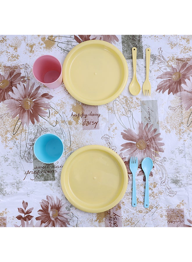 رويال فورد مفرش طاولة مستطيل بيج/ أخضر/ أصفر 60x90سم - Image 4